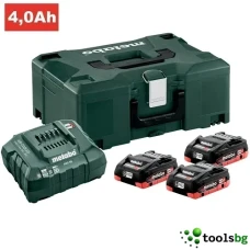 METABO SET ASC 30-36 + 3 x 4.0 AH LiHD + METALOC II - ПРОФЕСИОНАЛЕН СТАРТОВ ПАКЕТ ОТ 3 БАТЕРИИ + ЗАРЯДНО + КУФАР METABO SET ASC 30-36 + 3 x 4.0 AH LiHD + METALOC II - ПРОФЕСИОНАЛЕН СТАРТОВ ПАКЕТ ОТ 3 БАТЕРИИ + ЗАРЯДНО + КУФАР